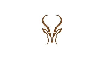 creative antelope head logo vector