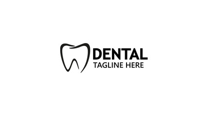 creative dental letter text logo vector symbol