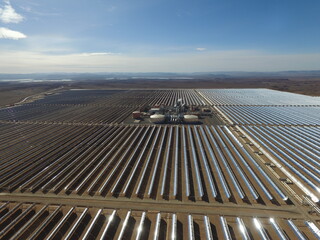 Noor Power Station Drâa-Tafilalet region in Morocco © Overflightstock