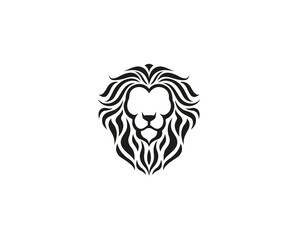 creative lion head logo decorative abstract face logo design vector symbol icon illustration