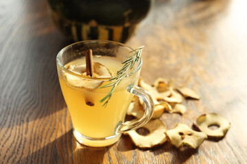 Tea with cinnamon and rosemary. Warming tea with cinnamon, apple and rosemary.
