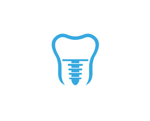 Creative Dental Care Clean Blue Teeth Logo Design Symbol Illustration