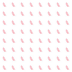 Pink watercolor leaves on branch. Cute seamless pattern. Minimalistic background for wrapping, fabric