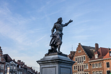 Fototapeta na wymiar Grand Place de Tournai, Belgique (Wallonie, Hainaut)