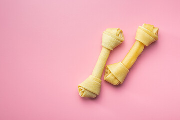 Delicacy for dogs. Chewing bone for dog