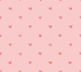 Mini hand drawn hearts seamless pattern