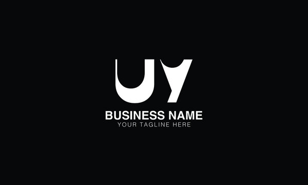 UY initials monogram letter text alphabet logo design