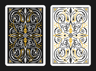 The reverse side of a playing card - back side reverse of playing cards pattern vector