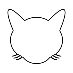 cat icon on white background, vector illustration.