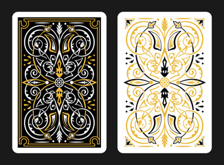 The reverse side of a playing card - back side reverse of playing cards pattern vector