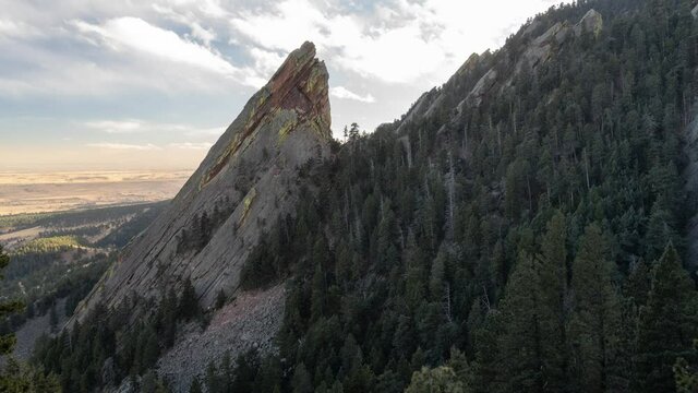 The Flatirons Rock Formations Boulder Colorado USA Time Lapse Sunset