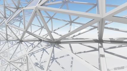 Obraz premium abstract architecture background construction lattice 3d rendering