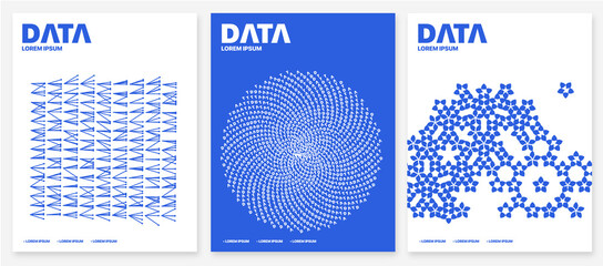 Three data visualization report cover designs for business