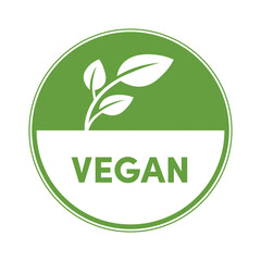 Vegan Icon on a white background.