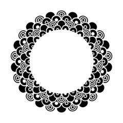 Abstract circle pattern for decorative round frame.