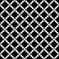 Black and white seamless pattern texture. Greyscale ornamental graphic design. Mosaic ornaments. Pattern template. Vector illustration. EPS10.