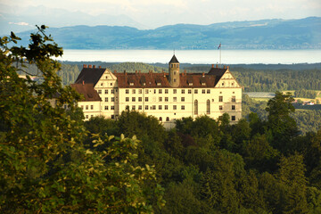 Fototapeta na wymiar Schloss Heiligenberg Baden Bodensee Haus Fürstenberg Linzgau 