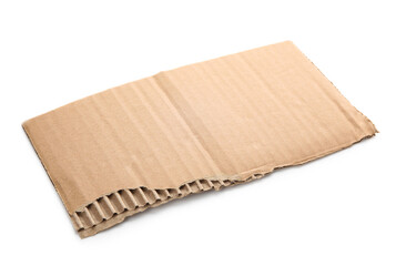 Cardboard paper on white background