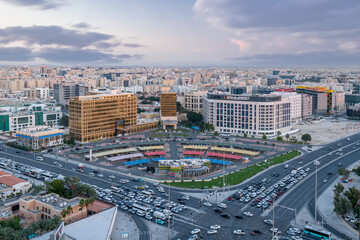 Aerial View of Salwa Road C ring Road Doha Qatar