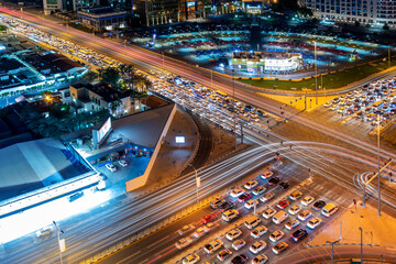 Fototapeta na wymiar Aerial View of Salwa Road C ring Road Doha Qatar