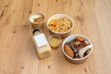 Maragato stew is a traditional dish from the Spanish region of Maragatería, in the province of León, autonomous community of Castilla y León