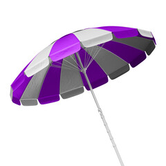 White and purple sunshade Front view for summer