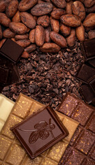 coffee beans and chocolate