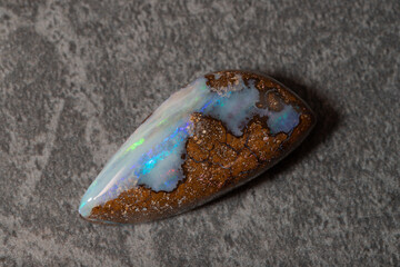 Colorful boulder opal gem from Winton Australia