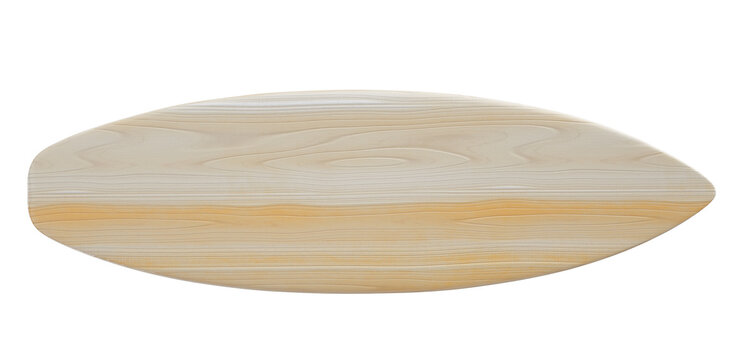 Wooden surfboard for composition
