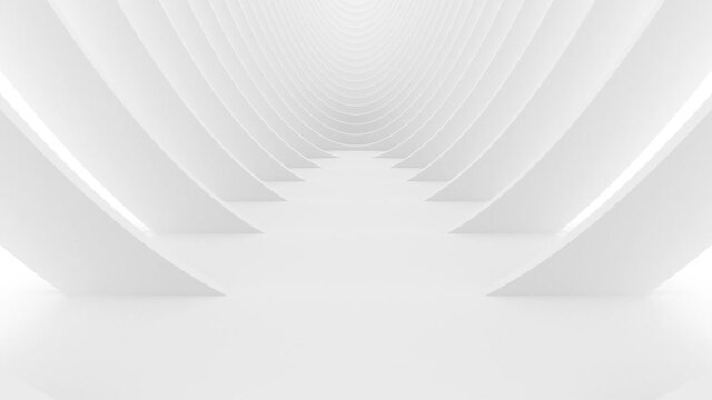 Minimal white 3D motion background loop