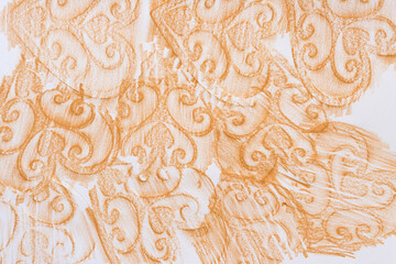 abstract burnt sienna design on paper - not an artwork