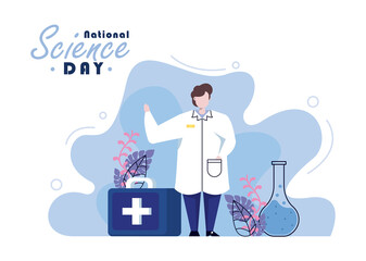 Science - doctor scientist illustration banner