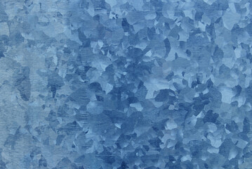 Abstract Blue Metal Wall Background Close up