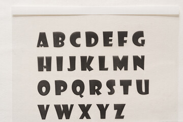 alphabet on transparency