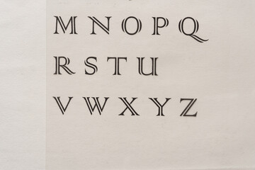 alphabet on transparency