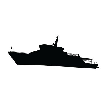 recommend clip art: modern boat silhouette vector design