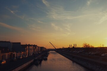 Channels of Aveiro, Portugal end of the day