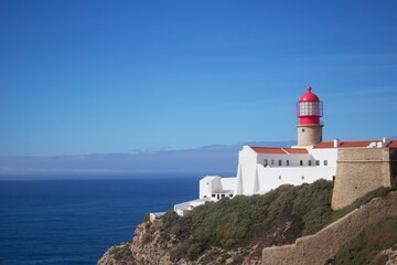 Fototapeta na wymiar Red Lighthouse