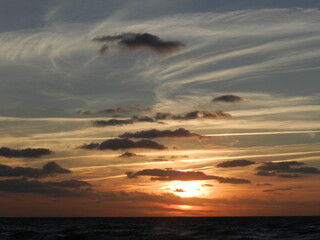 Beautiful sunset on the Baltic Sea. A walk along the seashore during your vacation. Perfect...