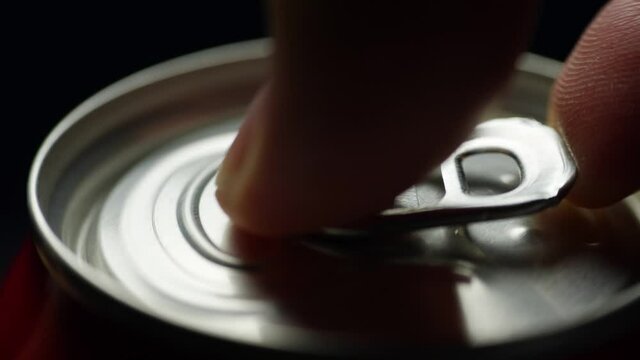 Opening a can of soda or a cola drink macro