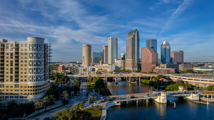 Aerial View Of The City Of Tampa, Florida - obrazy, fototapety, plakaty