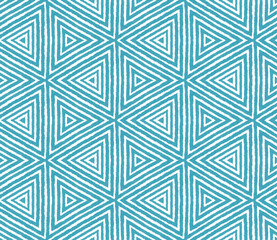 Geometric seamless pattern. Turquoise