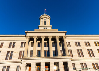 Fototapeta na wymiar The Historic Tennesee State Capitol Building, Nashville, Tennessee, USA