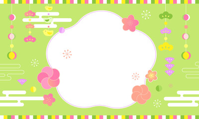 ひなまつり・春のデザインイラスト・バナー素材