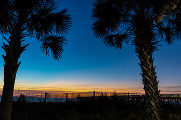 Sunrise on Second Avenue Beach and Pier, Myrtle Beach, South Carolina, USA