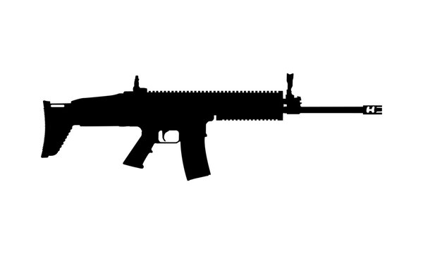 FN Scar 16s Rifle Silhouette
