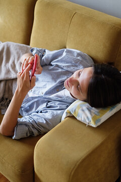 Woman sick stay at home