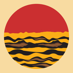 赤鬼のイラスト、節分、シンプルな使いやすい背景、アイコン