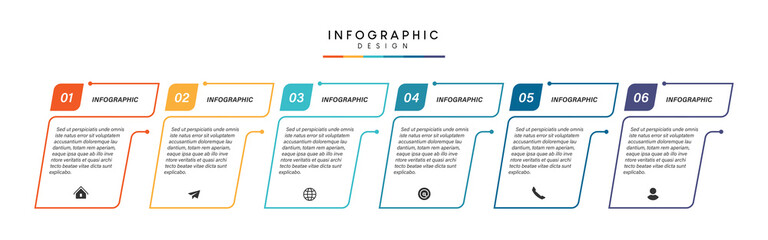Naklejka premium Steps business timeline infographic template design