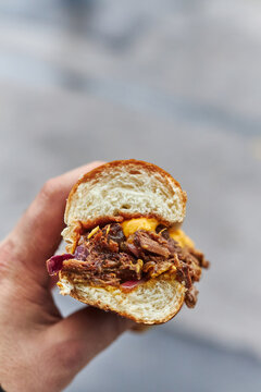Closeup Pork Sandwich.